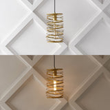 Spiral 7.25" Modern Contemporary Iron Spiral LED Pendant