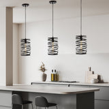 Spiral 7.25" Modern Contemporary Iron Spiral LED Pendant