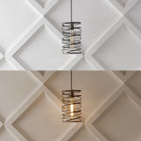 Spiral 7.25" Modern Contemporary Iron Spiral LED Pendant