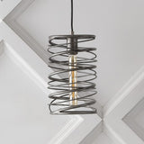 Spiral 7.25" Modern Contemporary Iron Spiral LED Pendant