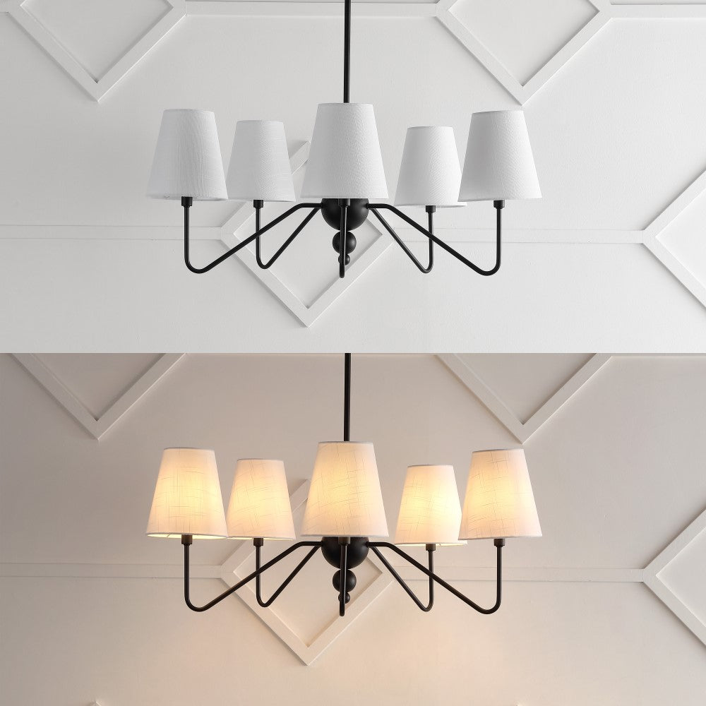 Azure Rustic Farmhouse Adjustable Resin Antler LED Chandelier