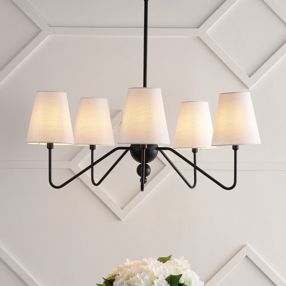 Azure Rustic Farmhouse Adjustable Resin Antler LED Chandelier