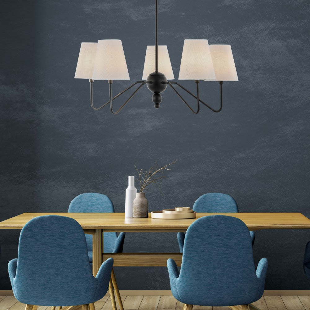 Azure Rustic Farmhouse Adjustable Resin Antler LED Chandelier