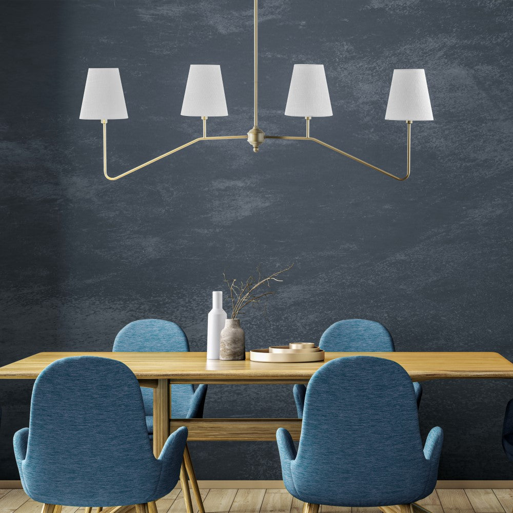 Tano 47.5" 4-Light Classic Minimalist Iron Linear LED Pendant