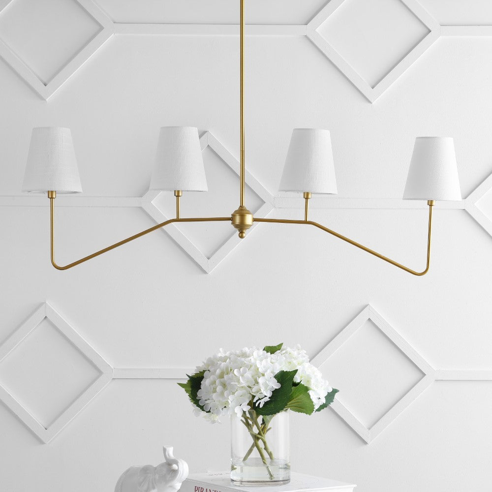 Tano 47.5" 4-Light Classic Minimalist Iron Linear LED Pendant