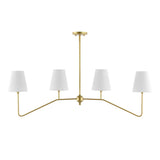 Tano 47.5" 4-Light Classic Minimalist Iron Linear LED Pendant