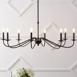 Wells 40" 8-Light Bohemian Farmhouse Iron LED Chandelier