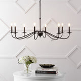 Wells 40" 8-Light Bohemian Farmhouse Iron LED Chandelier