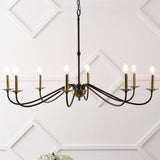 Wells 40" 8-Light Bohemian Farmhouse Iron LED Chandelier