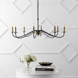 Wells 40" 8-Light Bohemian Farmhouse Iron LED Chandelier