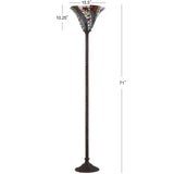 Leonardo Tiffany-Style 71" Torchiere LED Floor Lamp