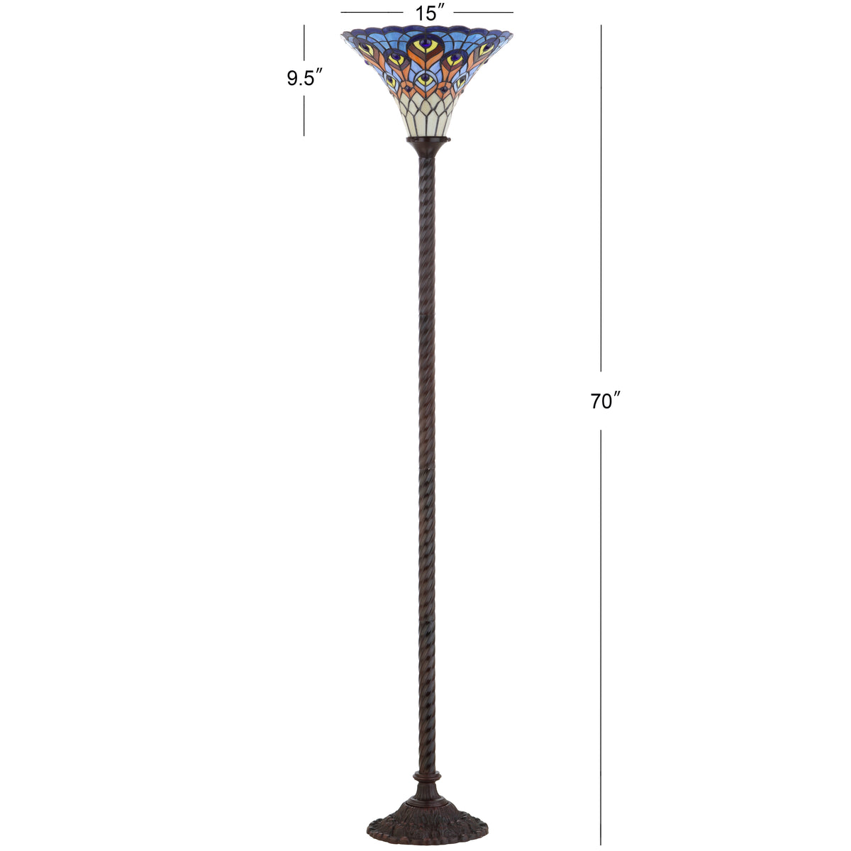 Bethany Tiffany-Style 70" Torchiere LED Floor Lamp