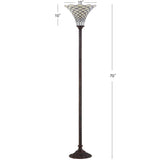 Santiago Tiffany-Style 70" Torchiere LED Floor Lamp