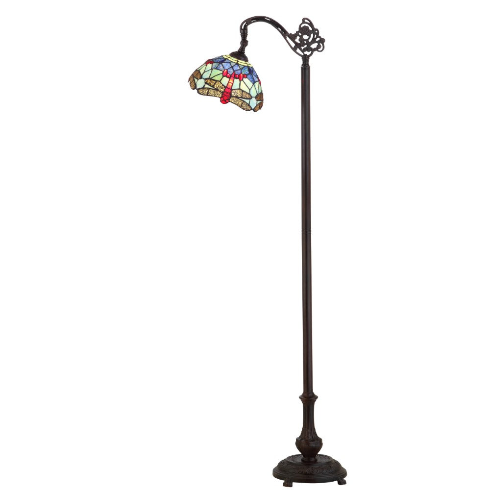 Heidi Tiffany-Style 60" Arched LED Floor Lamp