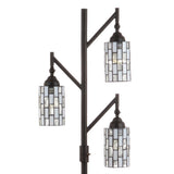 Ivory Tiffany-Style 71" Multi-Light LED Floor Lamp