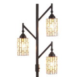 Ivory Tiffany-Style 71" Multi-Light LED Floor Lamp
