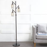 Ivory Tiffany-Style 71" Multi-Light LED Floor Lamp
