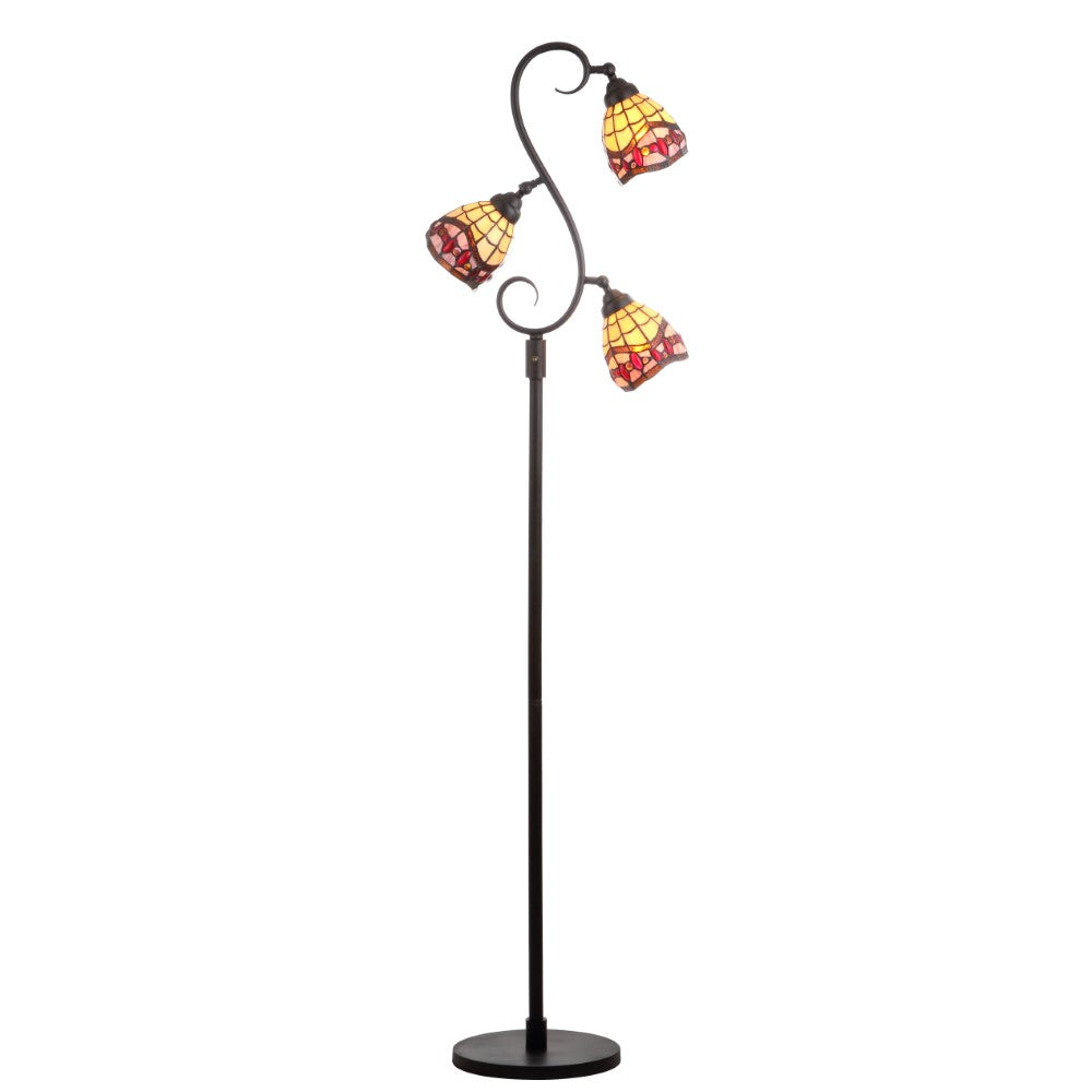 Damian Tiffany-Style 70.5" Multi-Light LED Floor Lamp