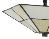 Tulip 15.7" Tiffany-Style Glass/Metal LED Semi-Flush Mount