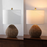 Glowryn 20.5" Bohemian Classic Rattan/Iron LED Table Lamp