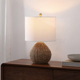 Glowryn 20.5" Bohemian Classic Rattan/Iron LED Table Lamp