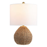 Glowryn 20.5" Bohemian Classic Rattan/Iron LED Table Lamp