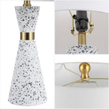 Artezza 24" Art Deco Contemporary Hourglass Terrazzo/Iron LED Table Lamp