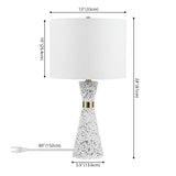 Artezza 24" Art Deco Contemporary Hourglass Terrazzo/Iron LED Table Lamp