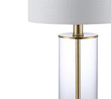 Eprif 21" Glass Modern Contemporary USB Charging LED Table Lamp, Set of 2