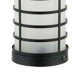 Colton Classic 27" Modern Industrial Iron Nightlight LED Table Lamp with USB Charging Port