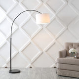 Marcelo 70" Industrial Vintage Head-and-Height-Adjustable Iron LED Arc Floor Lamp with Smart Bulb