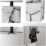 Yago 24.25" Contemporary Coastal Alabaster LED Table Lamp with Body Night Light