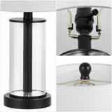Luxova 20.5" Glass Modern Contemporary Fillable Glass LED Table Lamp