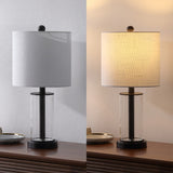 Luxova 20.5" Glass Modern Contemporary Fillable Glass LED Table Lamp