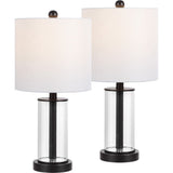 Luxova 20.5" Glass Modern Contemporary Fillable Glass LED Table Lamp