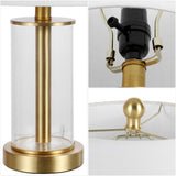Luxova 20.5" Glass Modern Contemporary Fillable Glass LED Table Lamp