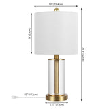 Luxova 20.5" Glass Modern Contemporary Fillable Glass LED Table Lamp