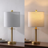 Luxova 20.5" Glass Modern Contemporary Fillable Glass LED Table Lamp