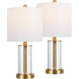Luxova 20.5" Glass Modern Contemporary Fillable Glass LED Table Lamp
