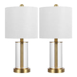 Luxova 20.5" Glass Modern Contemporary Fillable Glass LED Table Lamp