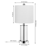 Luxova 20.5" Glass Modern Contemporary Fillable Glass LED Table Lamp