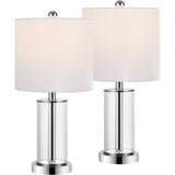 Luxova 20.5" Glass Modern Contemporary Fillable Glass LED Table Lamp