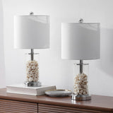 Luxova 20.5" Glass Modern Contemporary Fillable Glass LED Table Lamp