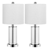 Luxova 20.5" Glass Modern Contemporary Fillable Glass LED Table Lamp