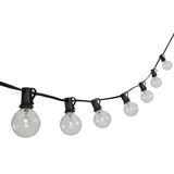 Brit 25-Light Indoor/Outdoor 25 ft. Contemporary Rustic Incandescent G40 Bistro Globe Bulb String Lights