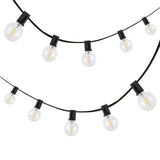 Brit 25-Light Indoor/Outdoor 25 ft. Contemporary Rustic Incandescent G40 Bistro Globe Bulb String Lights