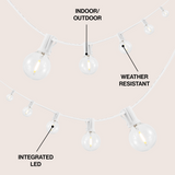 Brit 25-Light Indoor/Outdoor 25 ft. Contemporary Rustic Incandescent G40 Bistro Globe Bulb String Lights