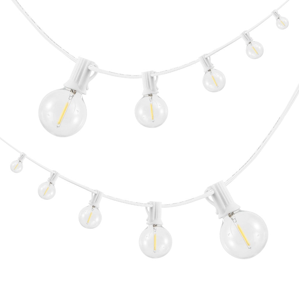 Brit 25-Light Indoor/Outdoor 25 ft. Contemporary Rustic Incandescent G40 Bistro Globe Bulb String Lights