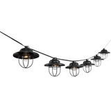 Milta 10-Light Indoor/Outdoor 10 ft. Rustic Farmhouse Incandescent G40 Metal Cage Shade String Lights