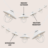 Milta 10-Light Indoor/Outdoor 10 ft. Rustic Farmhouse Incandescent G40 Metal Cage Shade String Lights